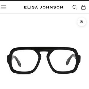 Elisa Johnson “Jane” frames in gloss black with optical lenses